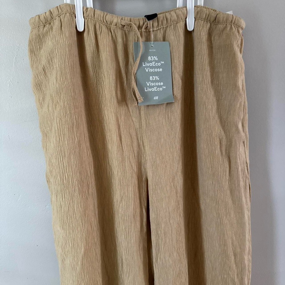 H&M Tan Linen Wide Pants